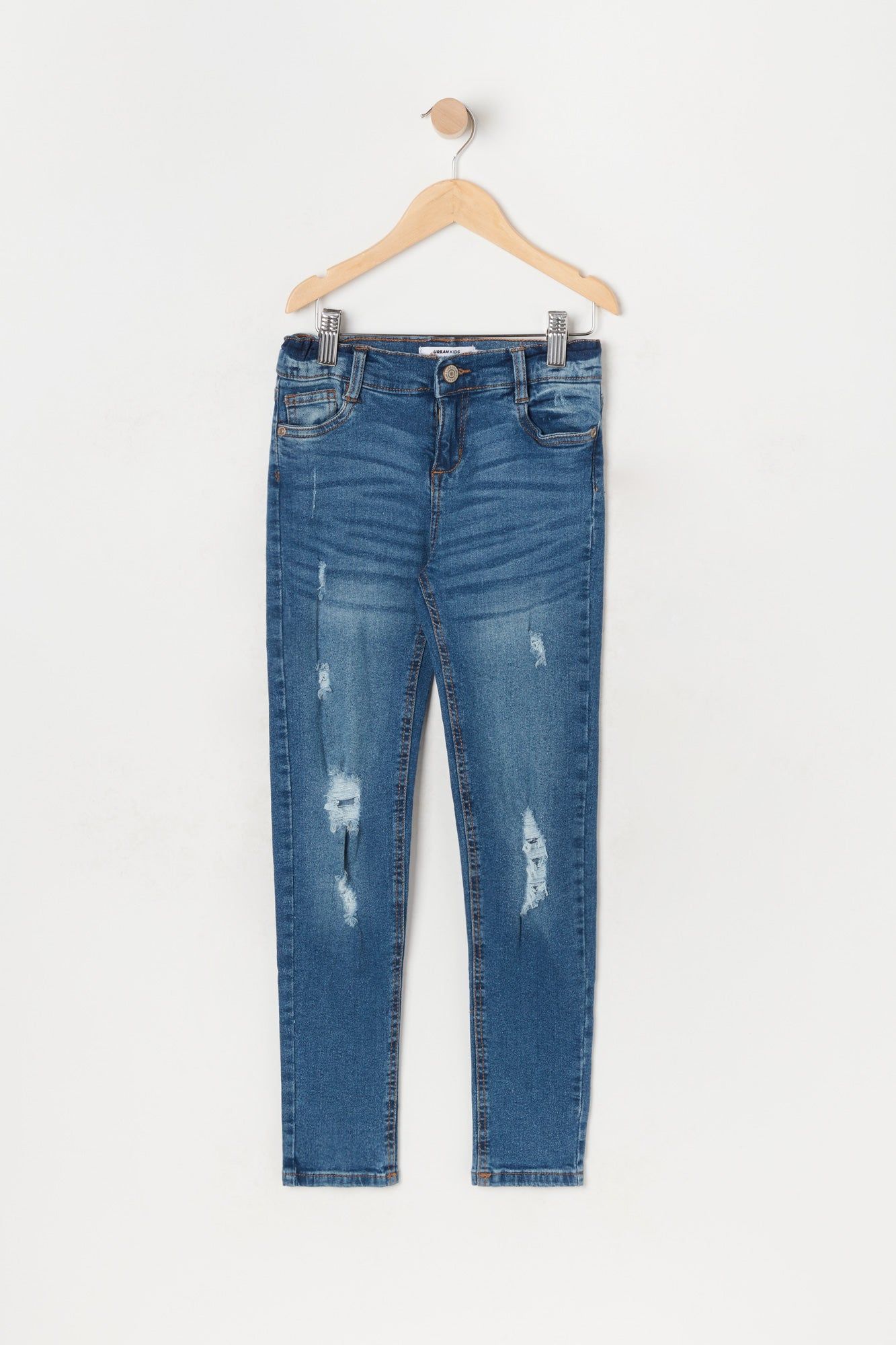 Girls Miami Distressed Dark Wash Skinny Jean sold by Urban Planet
