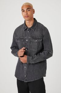 Haut en denim avec boutons-pression sold by Urban Planet