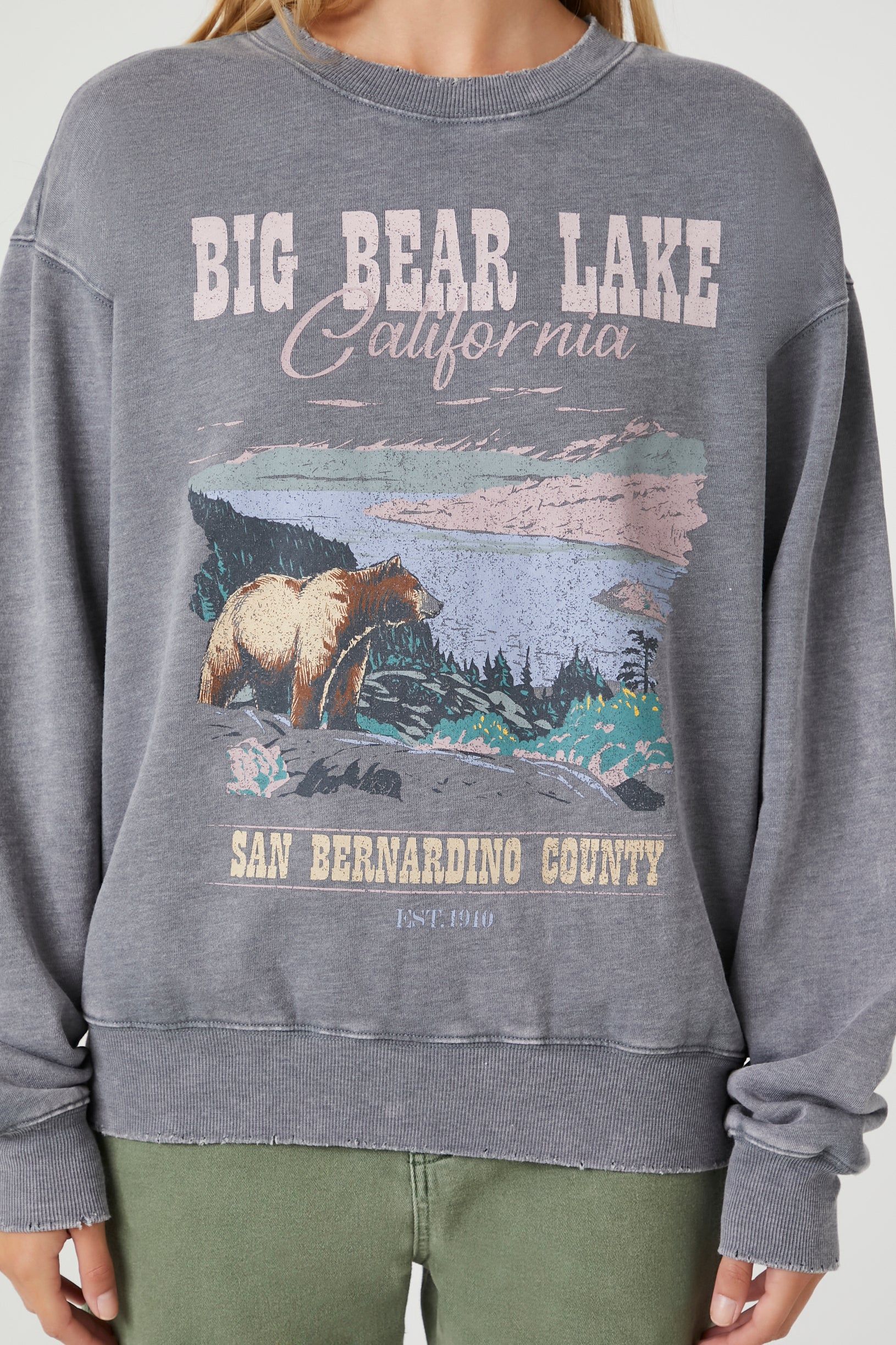 Chandail en molleton à imprimé Big Bear Lake sold by Urban Planet