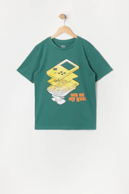 Boys Get On My Level Graphic T-Shirt sold by Urban Planet