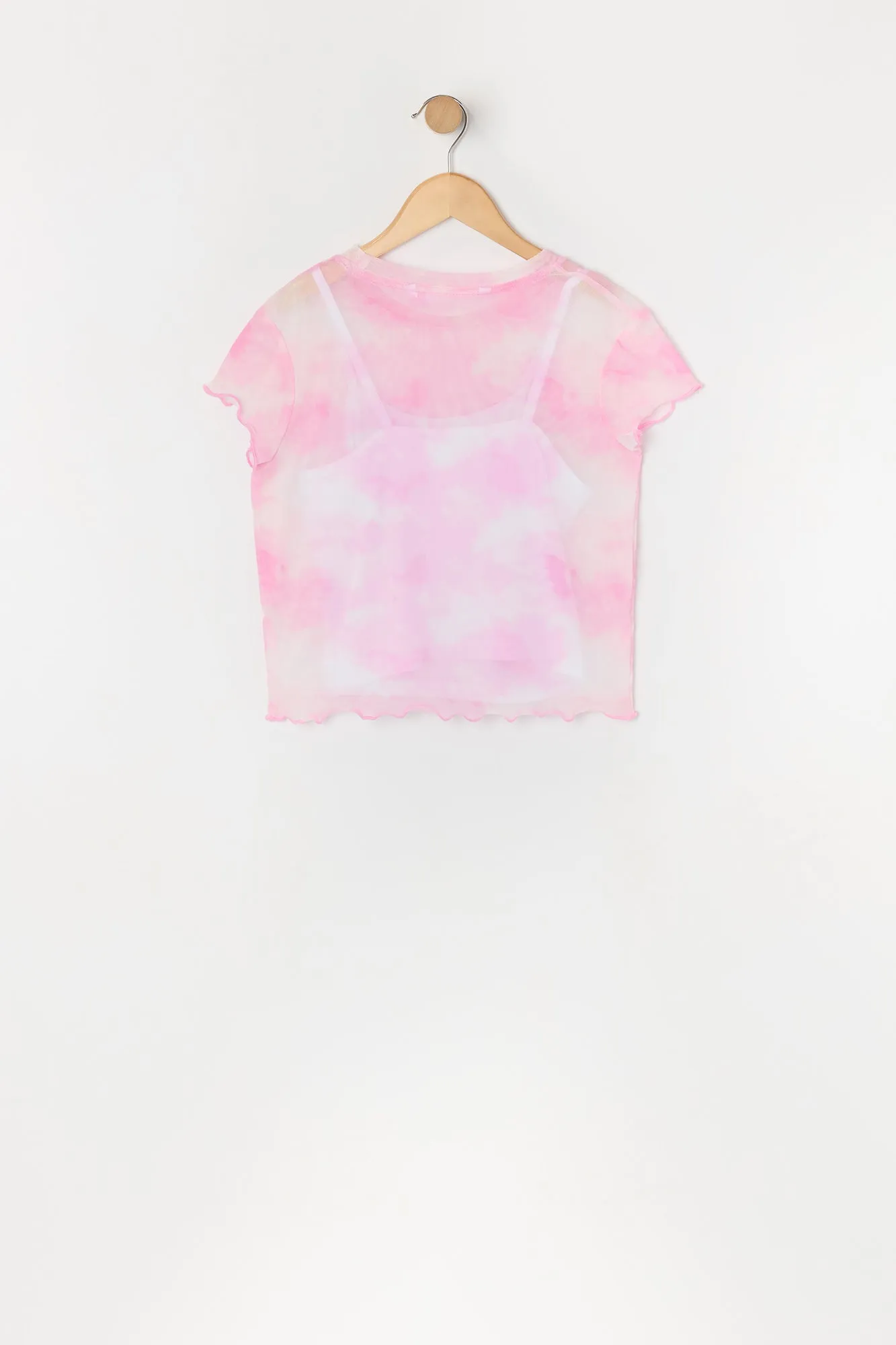 T-shirt en filet noué-teint avec débardeur pour fille sold by Urban Planet product image thumbnail 2