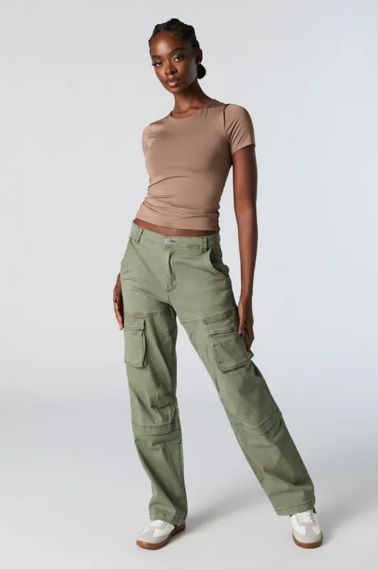Exposed Seam Straight Leg Cargo Pant sold by Urban Planet