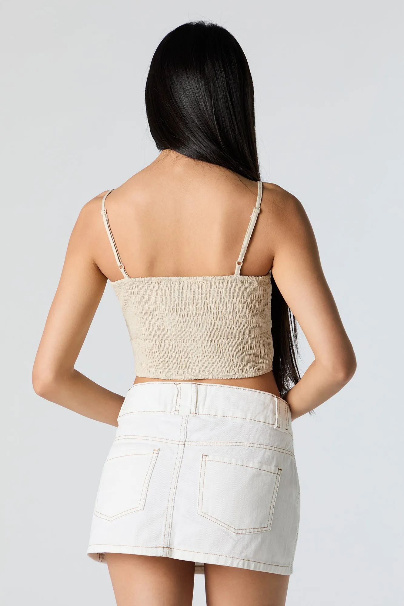 V-Neck Milkmaid Tank sold by Urban Planet product image thumbnail 3