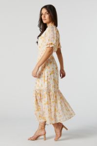 Chiffon V-Neck Buttoned Midi Dress sold by Urban Planet