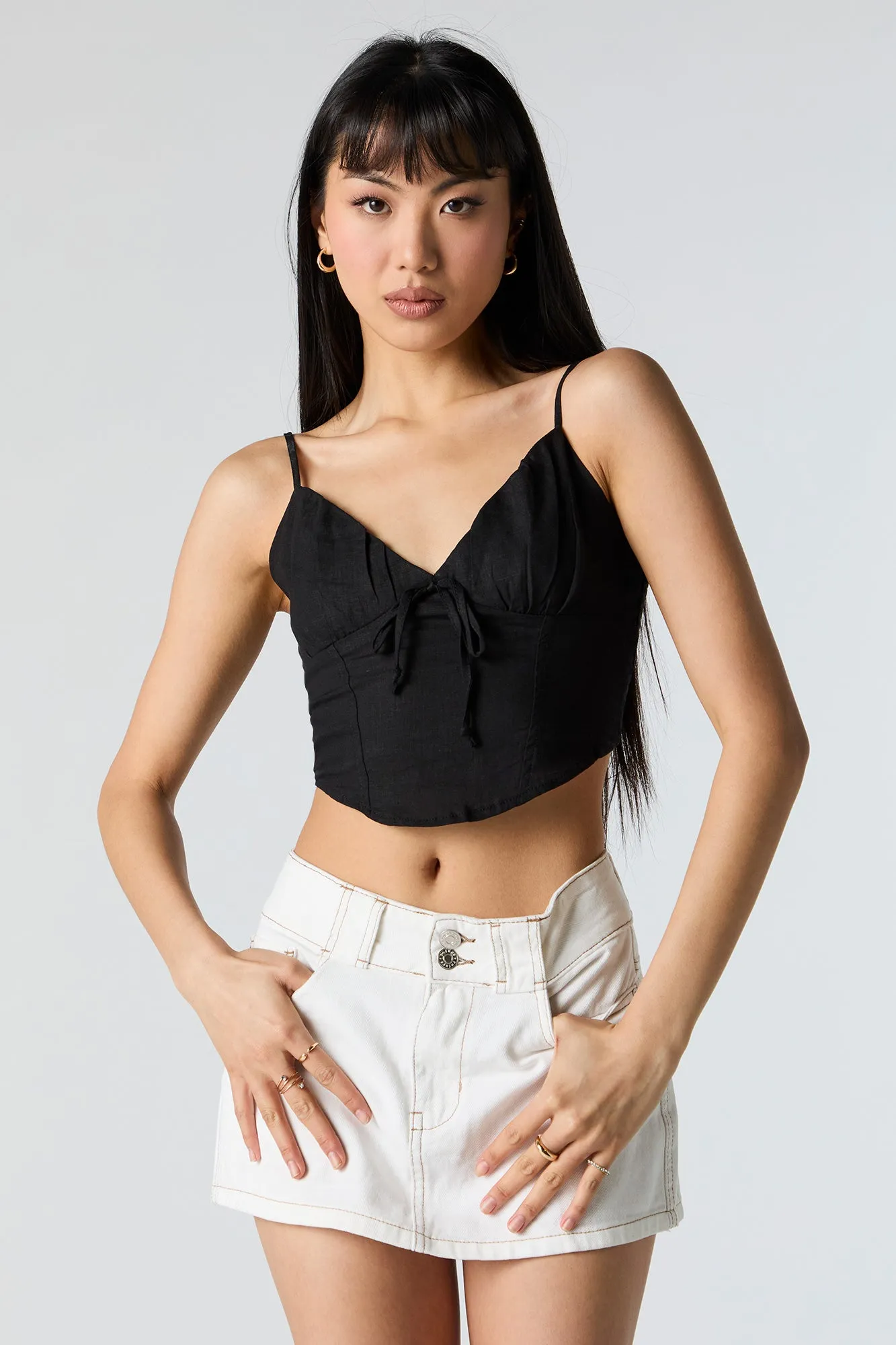 V-Neck Milkmaid Tank sold by Urban Planet product image thumbnail 5