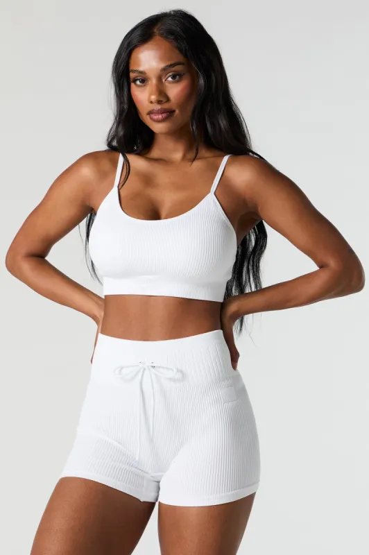 Active Seamless Ribbed Scoop Neck Bra sold by Urban Planet