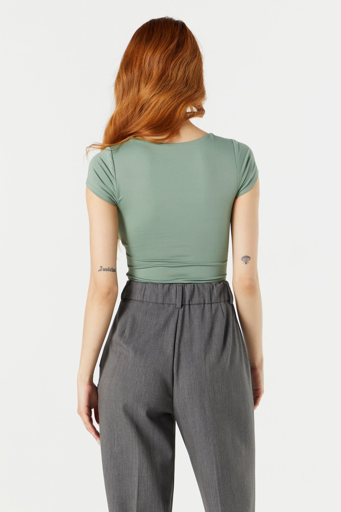 Maillot profilé à manches courtes avec encolure carrée sold by Urban Planet product image thumbnail 2