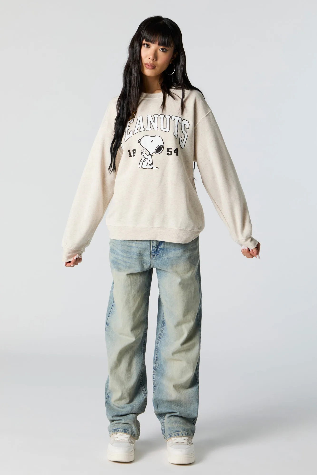 Peanuts Graphic Fleece Sweatshirt sold by Urban Planet product image thumbnail 2