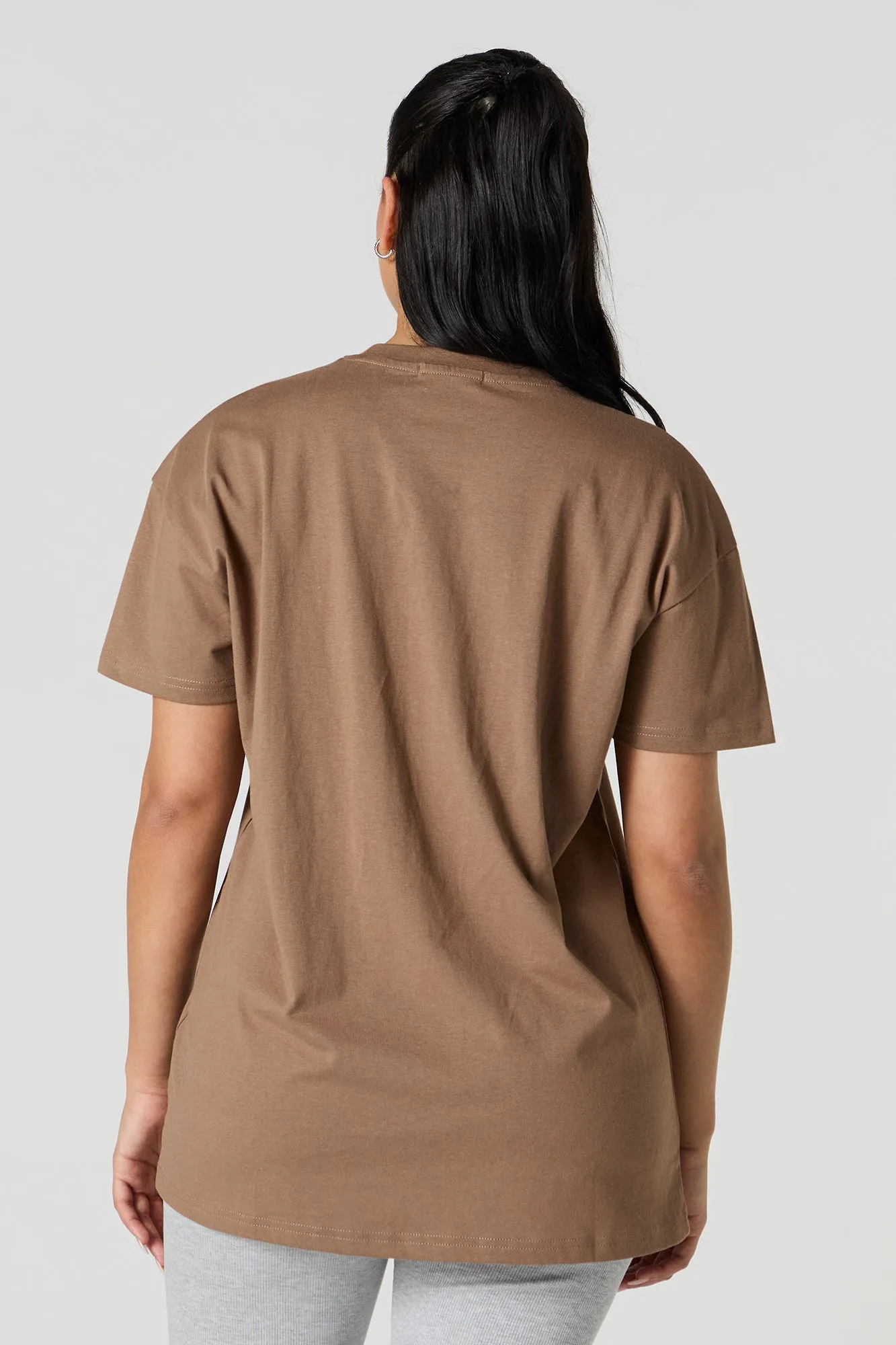 T-shirt tunique avec motif brodé Los Angeles sold by Urban Planet product image thumbnail 2