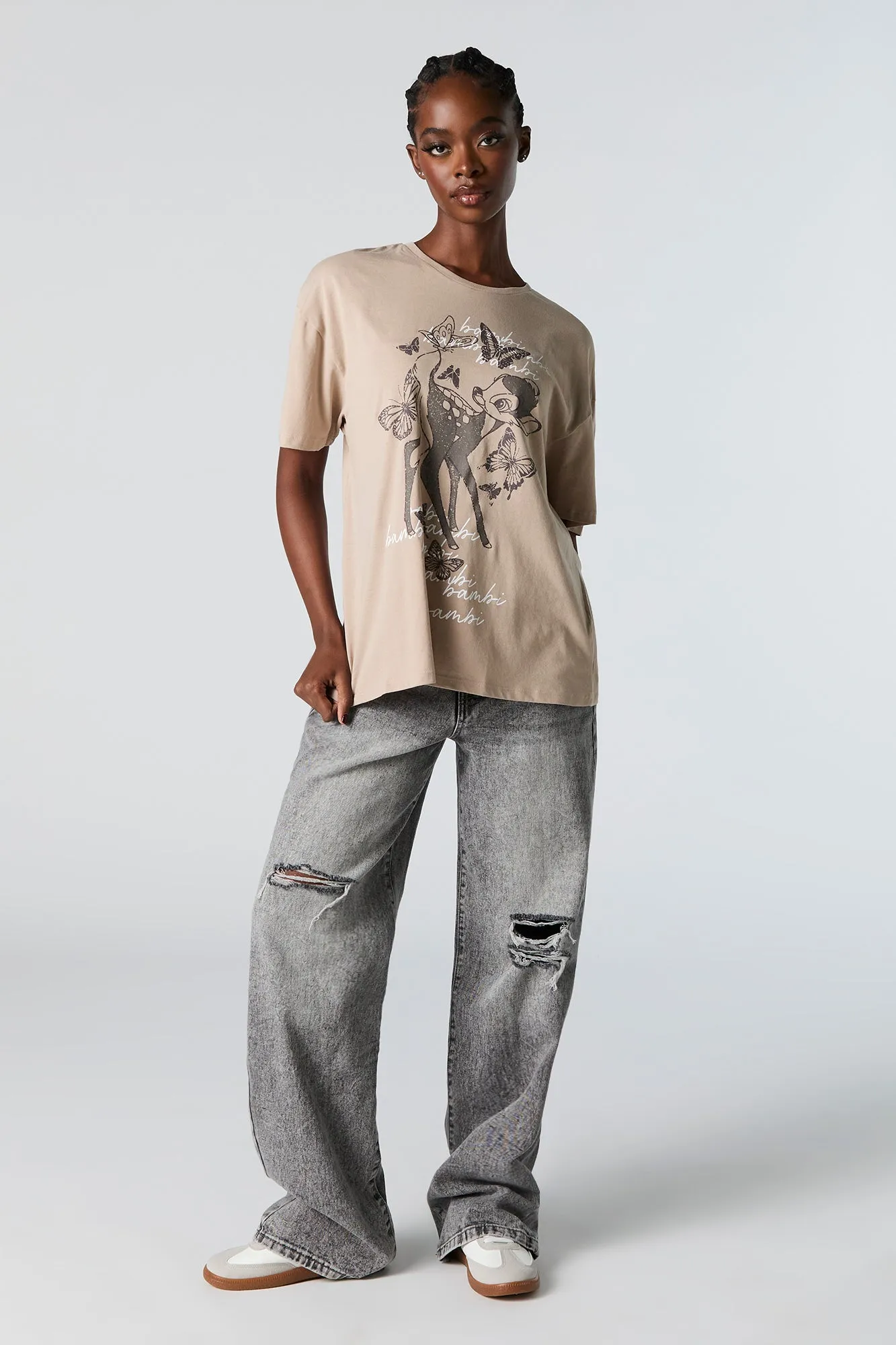 Bambi Graphic Boyfriend T-Shirt sold by Urban Planet product image thumbnail 2