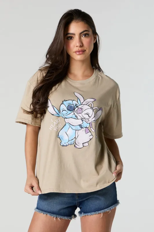I Heart You Stitch Graphic Boyfriend T-Shirt sold by Urban Planet