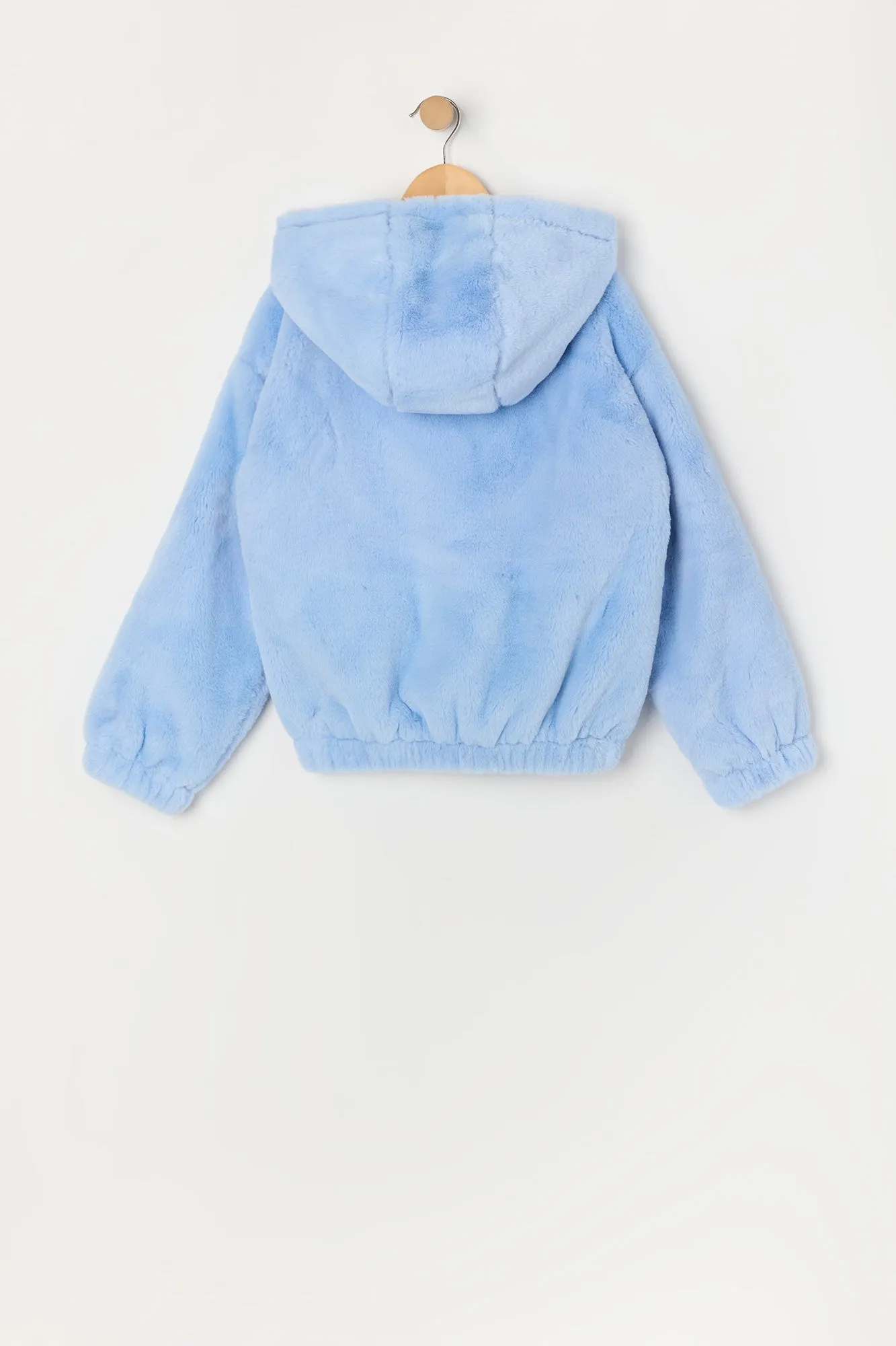 Girls Faux Fur Zip Up Jacket sold by Urban Planet product image thumbnail 2