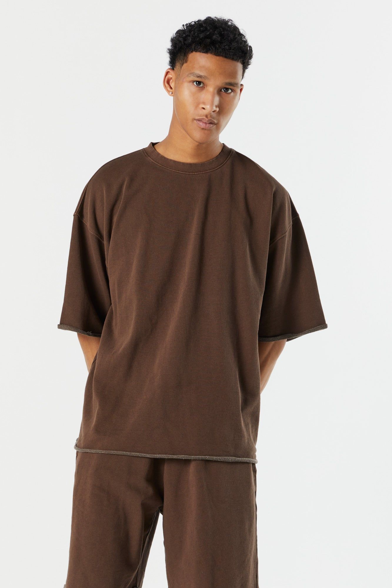 T-shirt ras du cou surdimensionné à ourlet roulé sold by Urban Planet product image thumbnail 10