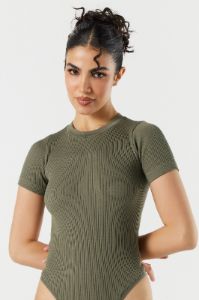 Seamless Ribbed Short Sleeve Bodysuit sold by Urban Planet