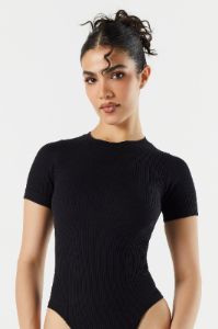 Seamless Ribbed Short Sleeve Bodysuit sold by Urban Planet