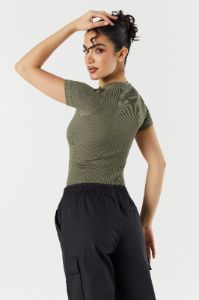 Seamless Ribbed Short Sleeve Bodysuit sold by Urban Planet