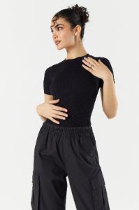 Seamless Ribbed Short Sleeve Bodysuit sold by Urban Planet