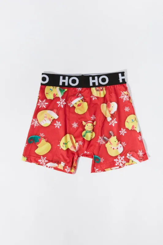 Boys Christmas Rubber Duck Print Boxer Brief sold by Urban Planet