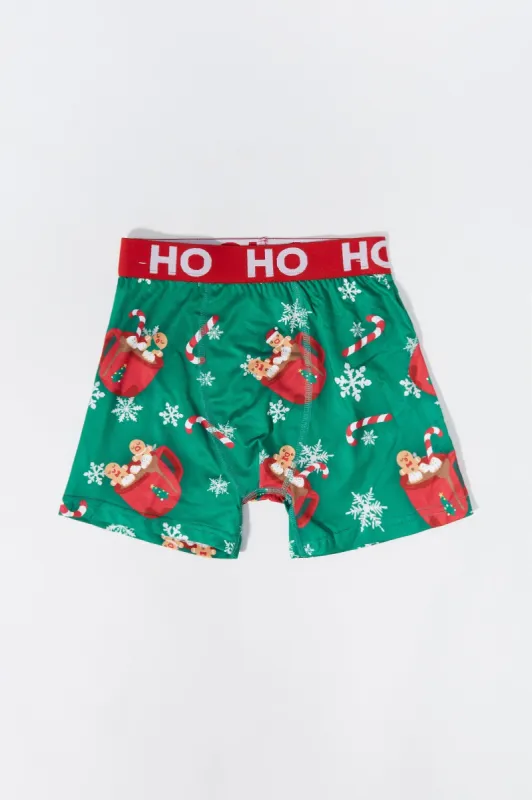 Boys Christmas Gingerbread Print Boxer Brief sold by Urban Planet