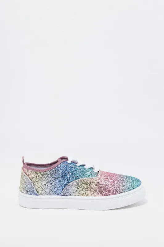 Girls Canvas Glitter Slip On Sneaker sold by Urban Planet