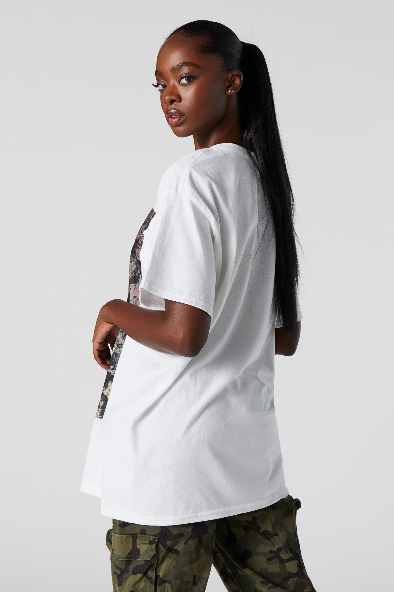 KISS Graphic Boyfriend T-Shirt sold by Urban Planet product image thumbnail 2