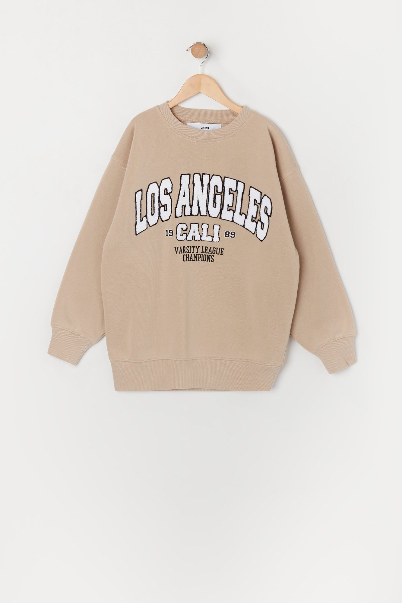 Girls LA Chenille Embroidered Fleece Sweatshirt sold by Urban Planet