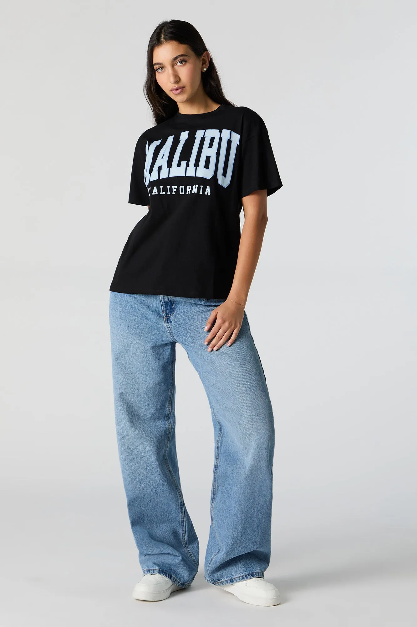 Malibu Graphic Boyfriend T-Shirt sold by Urban Planet product image thumbnail 3