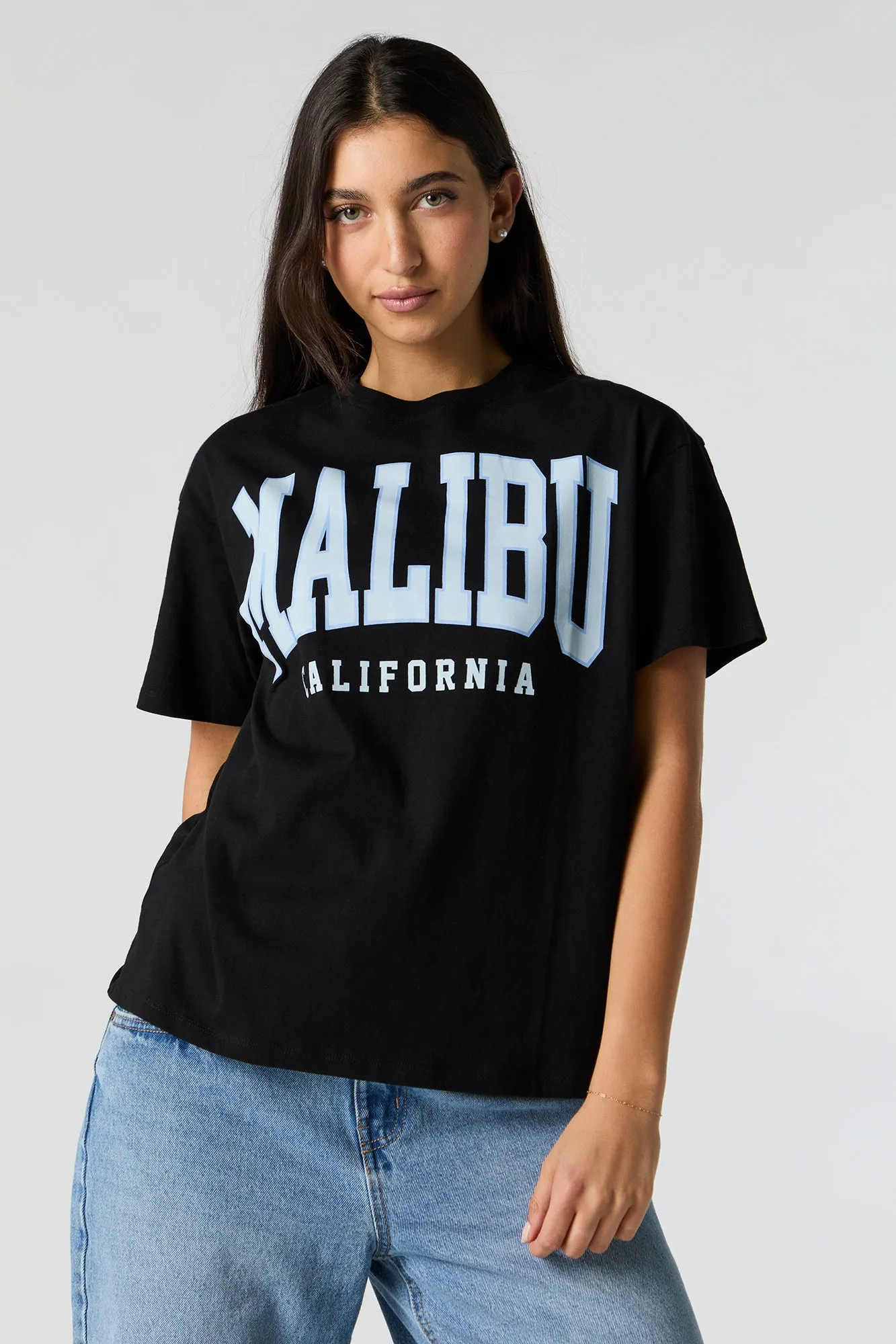 Malibu Graphic Boyfriend T-Shirt sold by Urban Planet