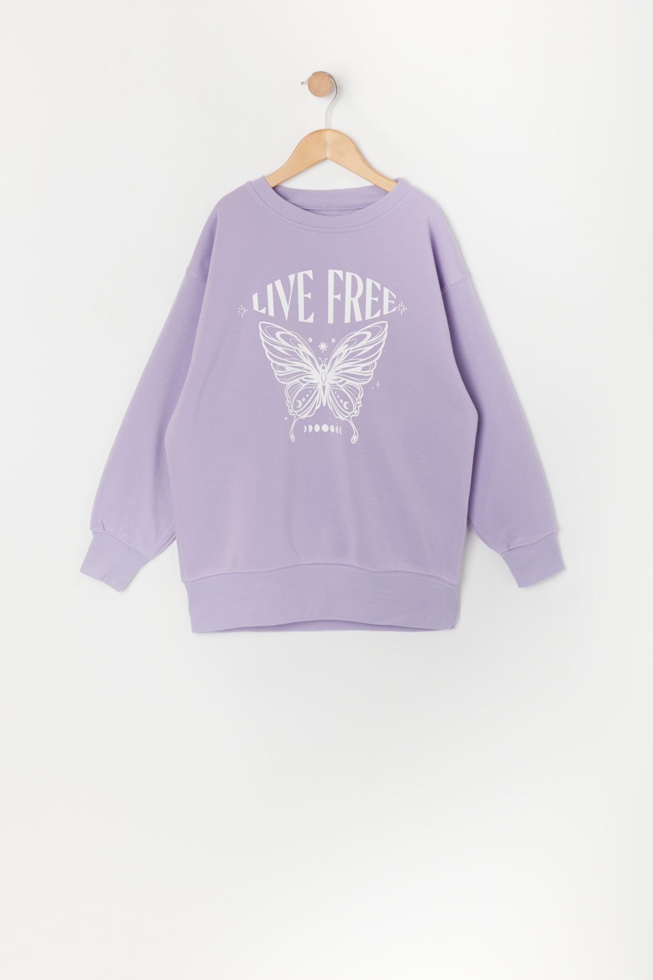 Girls Live Free Graphic Fleece Sweatshirt sold by Urban Planet