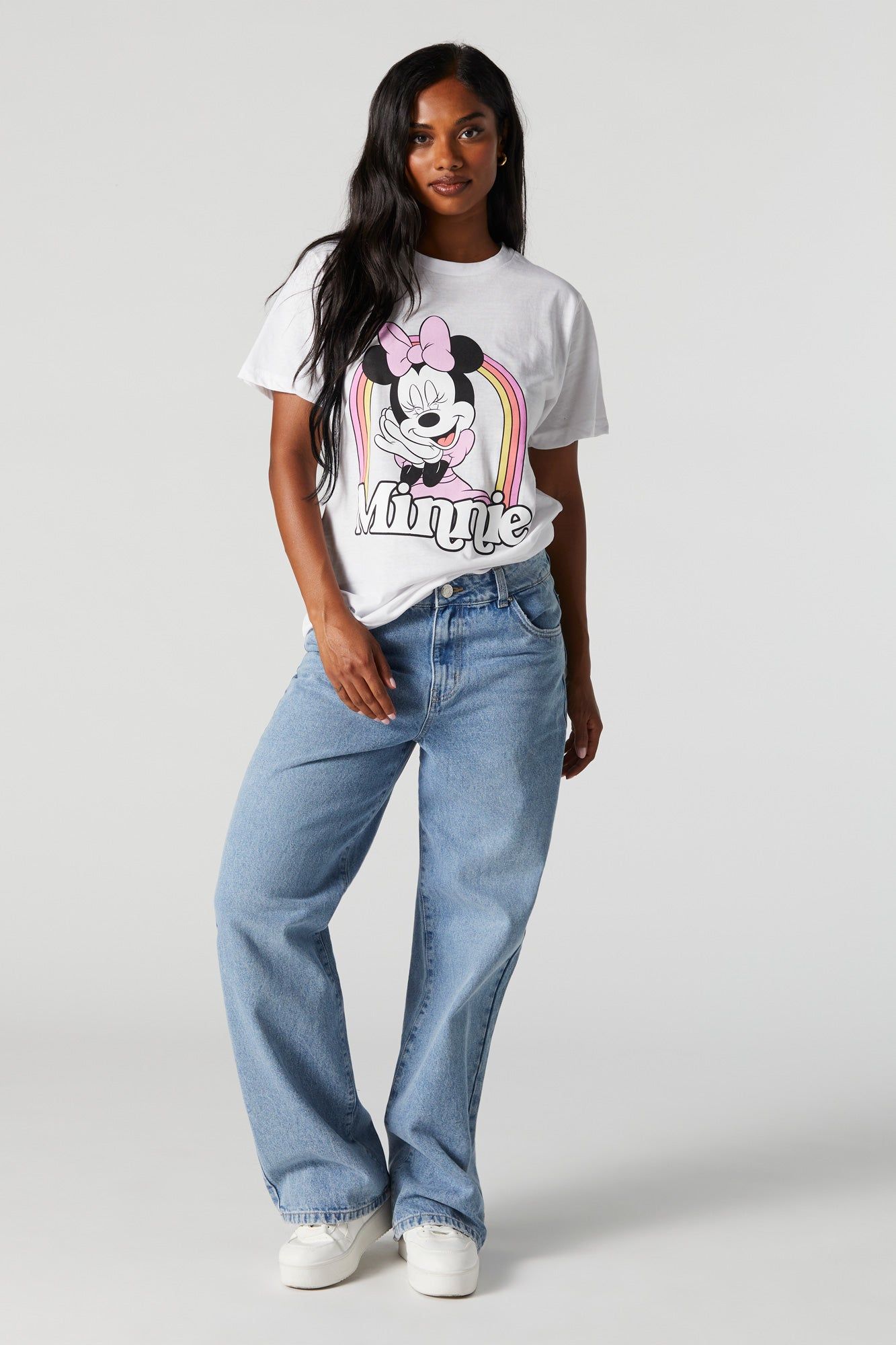 T-shirt de coupe garçonne à imprimé Minnie sold by Urban Planet product image thumbnail 3
