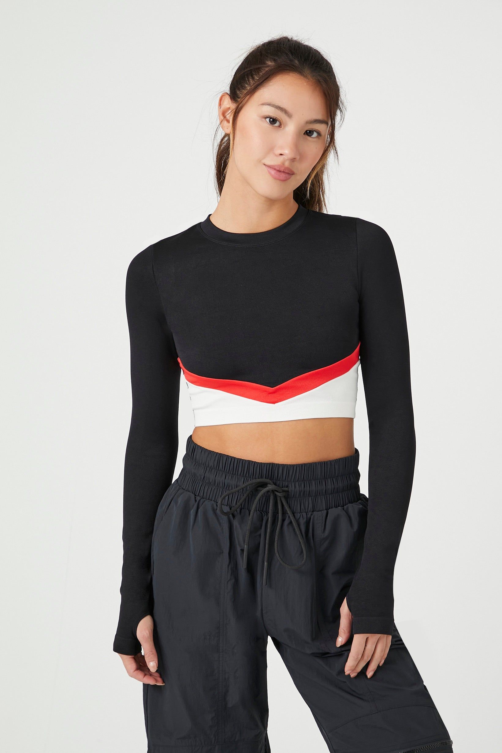 Active Seamless Thumbhole Crop Top sold by Urban Planet