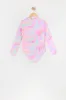 Girls Paint Swirl Print One Piece Rashguard Swimsuit sold by Urban Planet