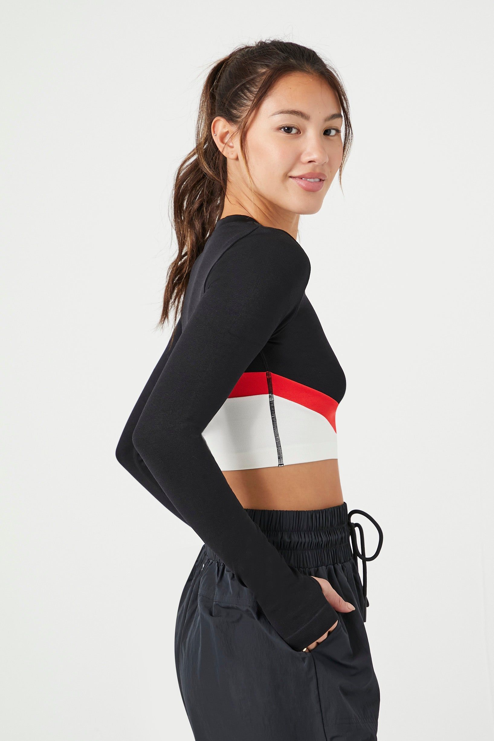 Active Seamless Thumbhole Crop Top sold by Urban Planet product image thumbnail 2