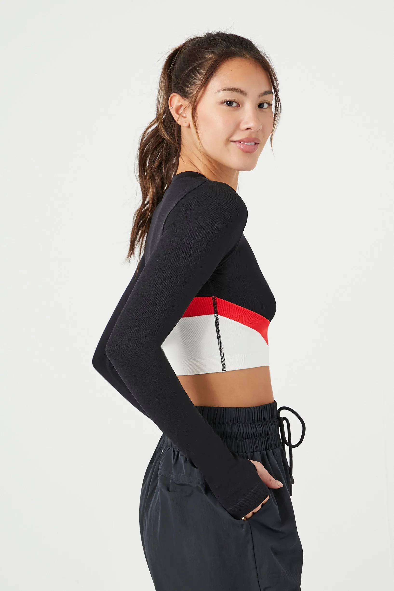 Active Seamless Thumbhole Crop Top sold by Urban Planet product image thumbnail 2