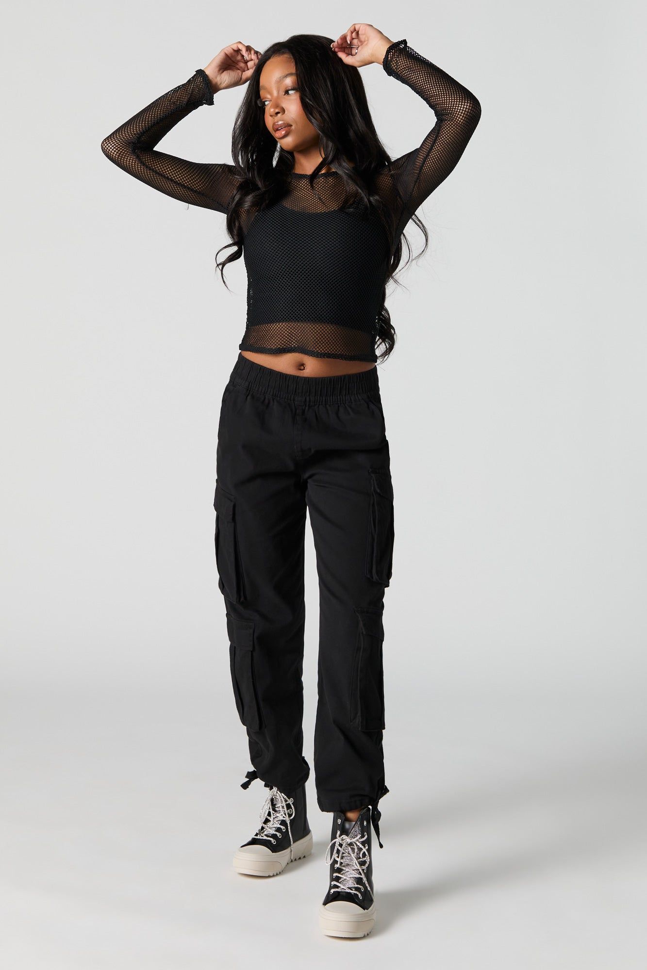 Fishnet Long Sleeve Top sold by Urban Planet product image thumbnail 3