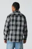Dripping Smiley Graphic Plaid Button-Up Top sold by Urban Planet
