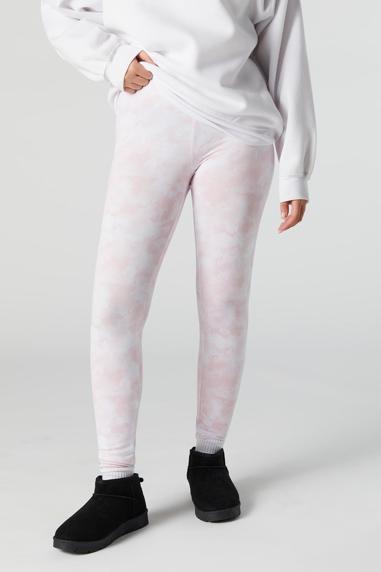 Pink Print Fleece Legging sold by Urban Planet product image thumbnail 3