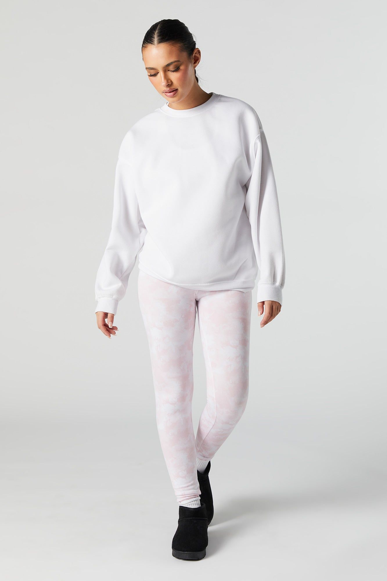 Pink Print Fleece Legging sold by Urban Planet