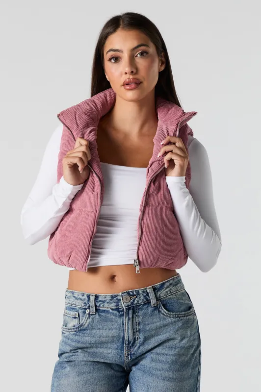 Corduroy Puffer Vest sold by Urban Planet