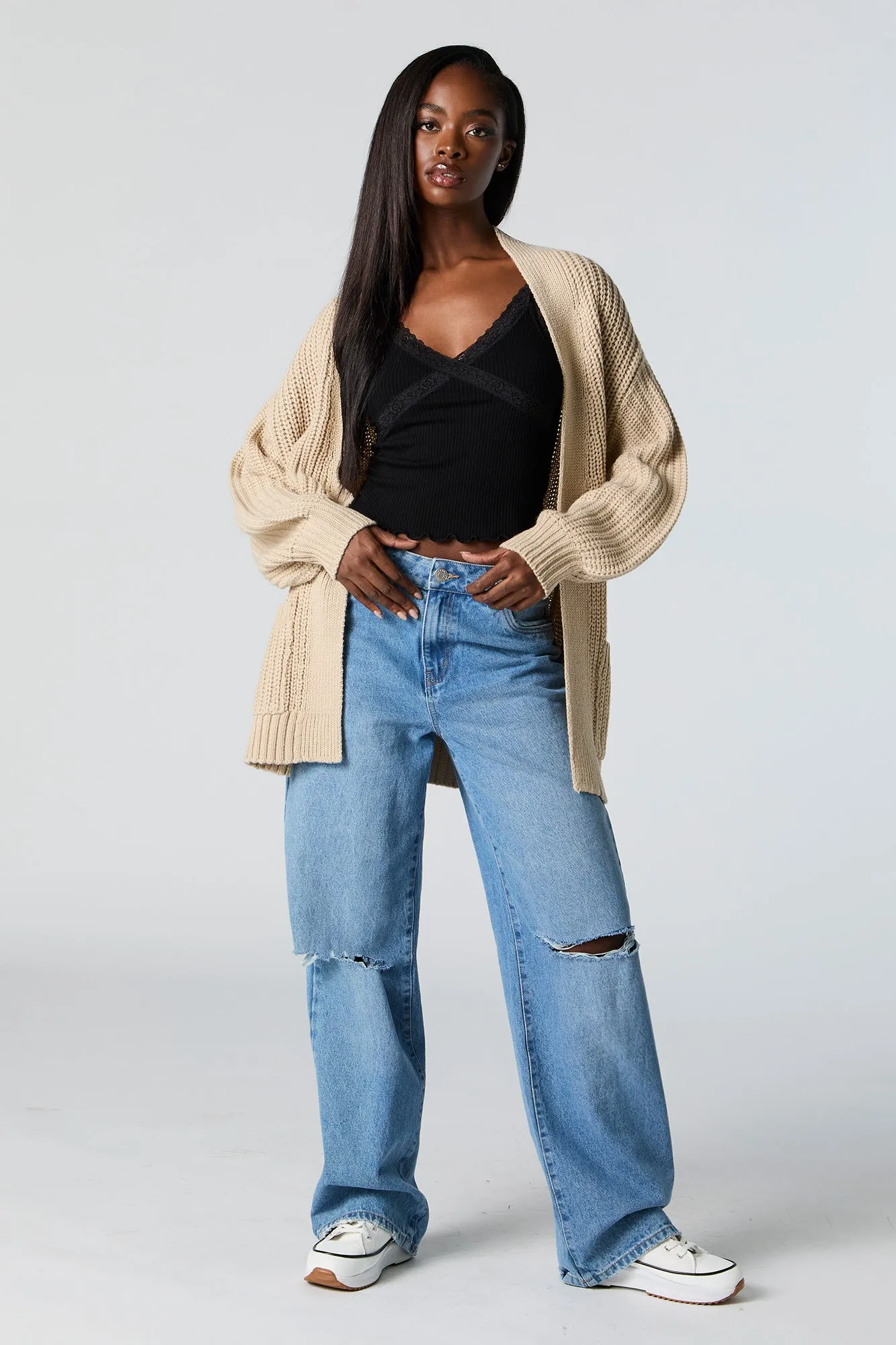 Cardigan ouvert en tricot épais sold by Urban Planet product image thumbnail 3