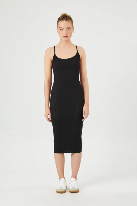 Robe midi à bretelles croisées en tricot côtelé sold by Urban Planet