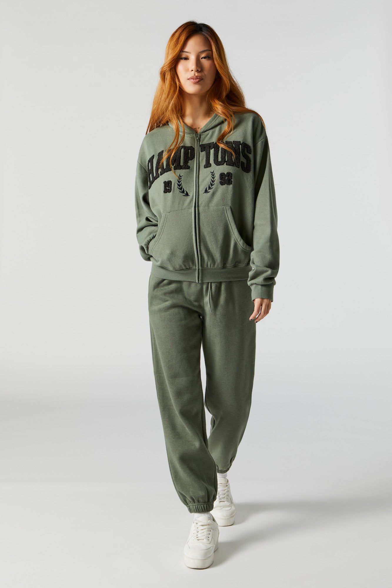 Green Basic Soft Fleece Jogger sold by Urban Planet