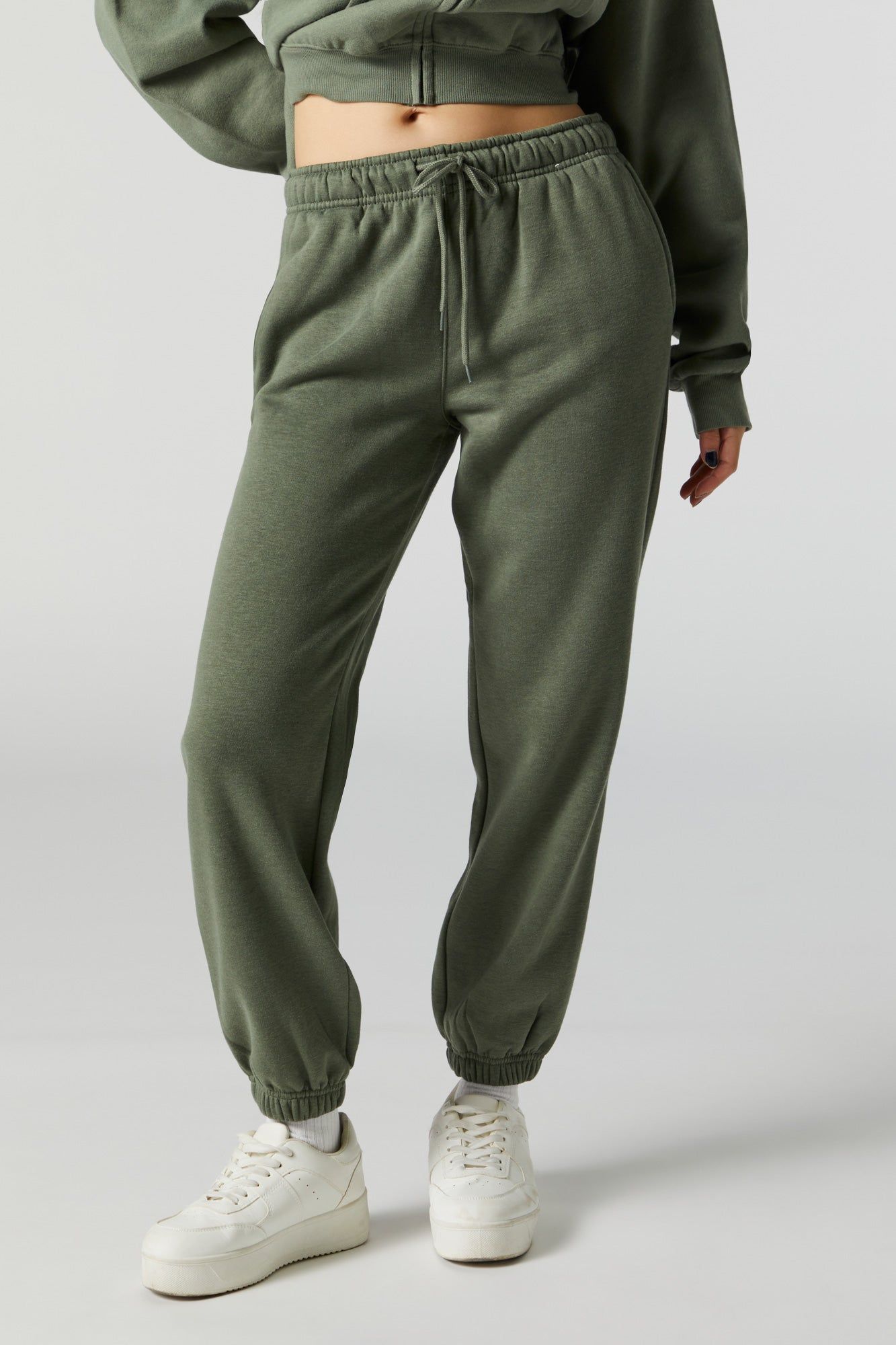 Green Basic Soft Fleece Jogger sold by Urban Planet product image thumbnail 2