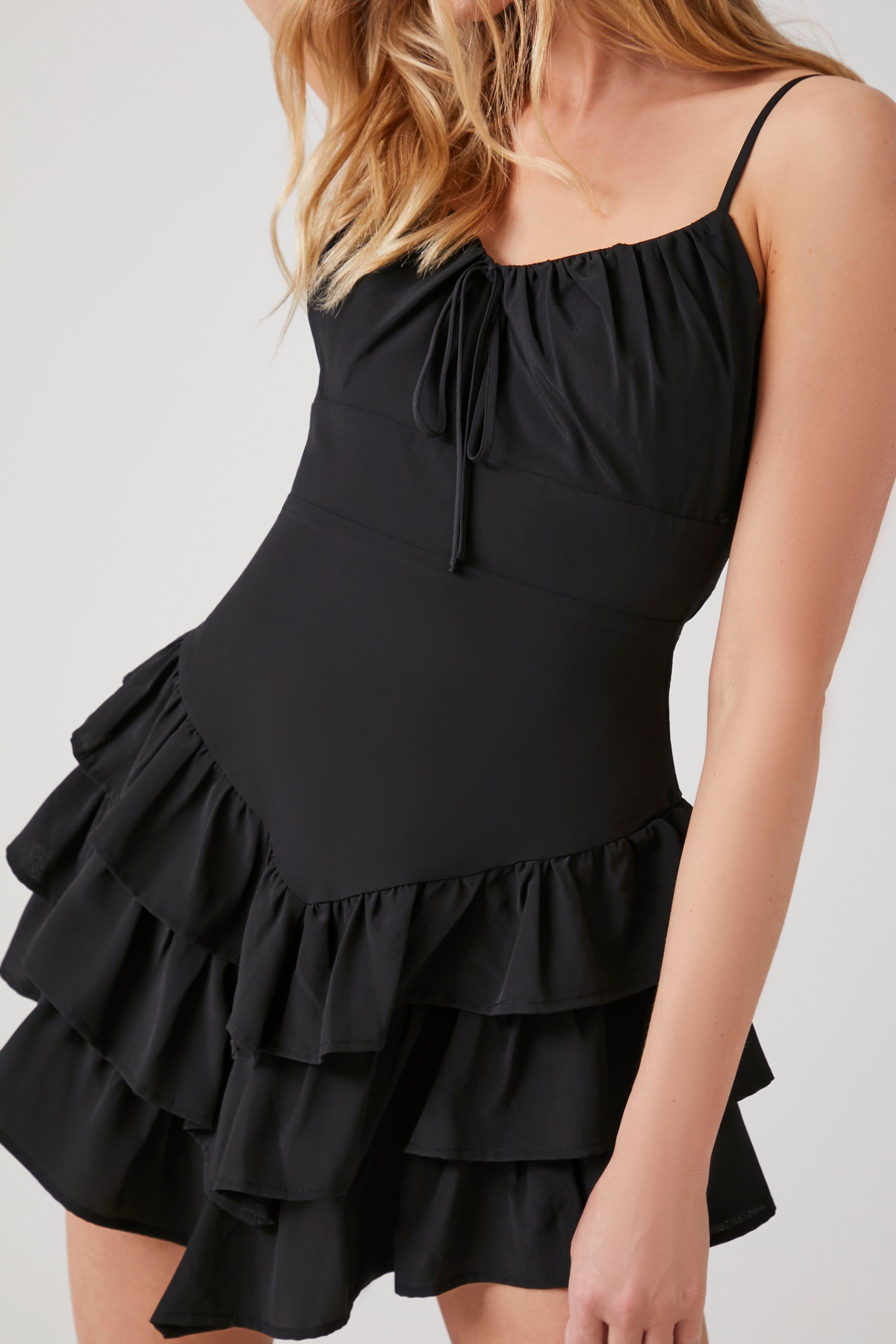 Cut-Out Ruffle Tiered Mini Dress sold by Urban Planet product image thumbnail 5