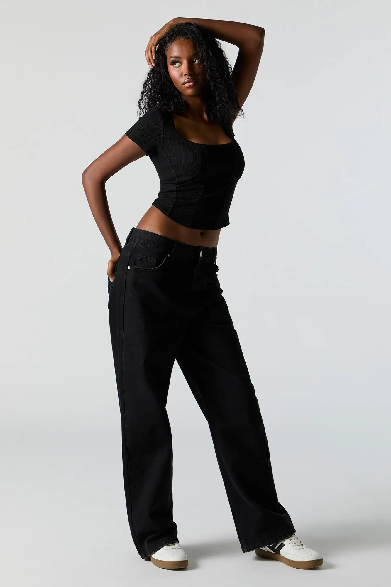 Ribbed Corset T-Shirt sold by Urban Planet product image thumbnail 3