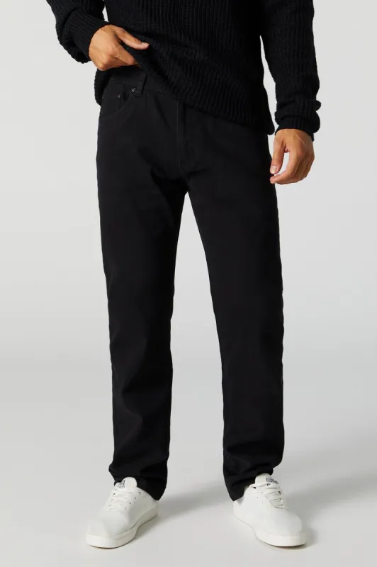 Jean à jambe droite en denim taureau délavé noir sold by Urban Planet