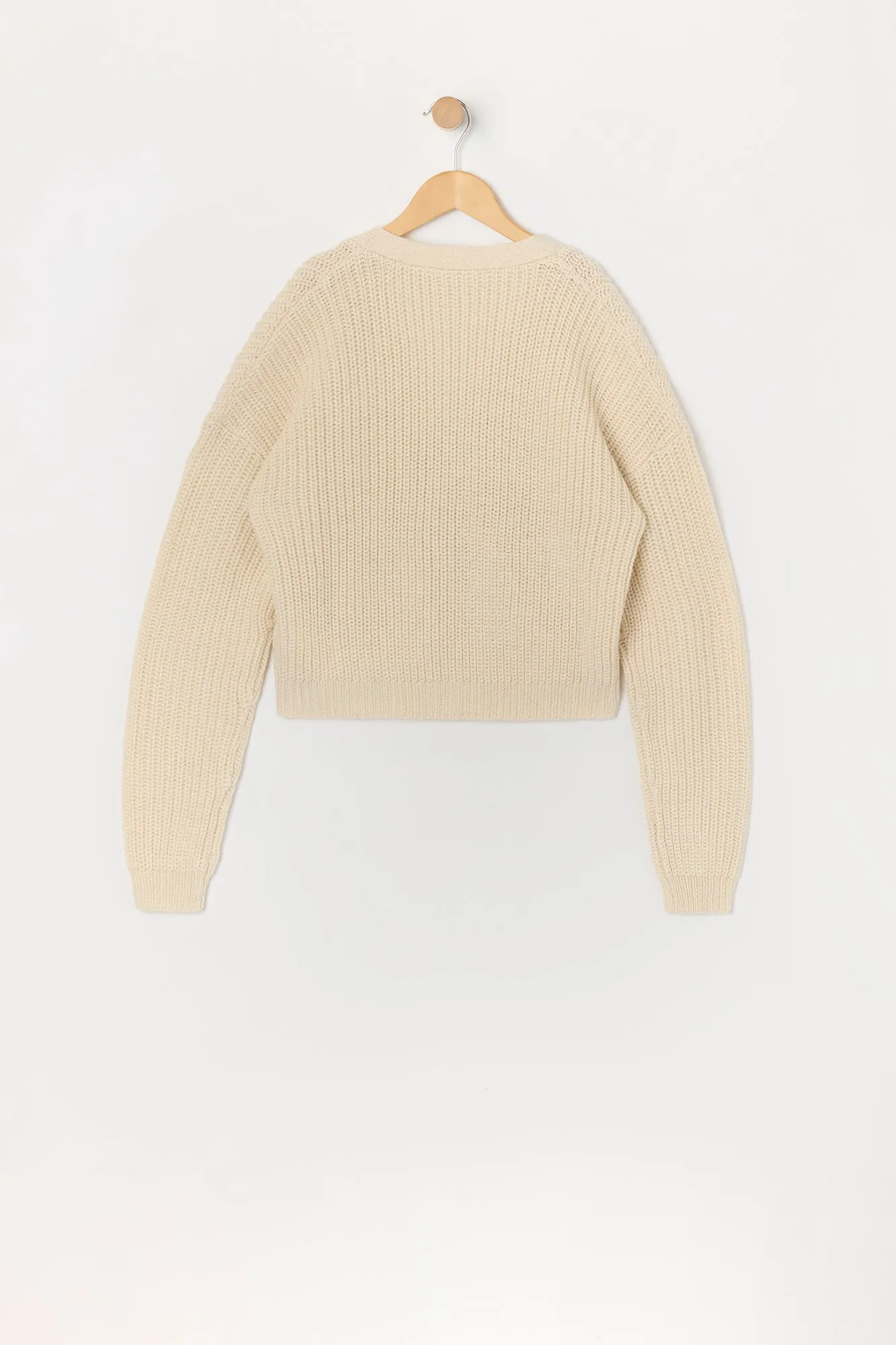 Girls Ribbed Knit Button-Up Sweater sold by Urban Planet product image thumbnail 2