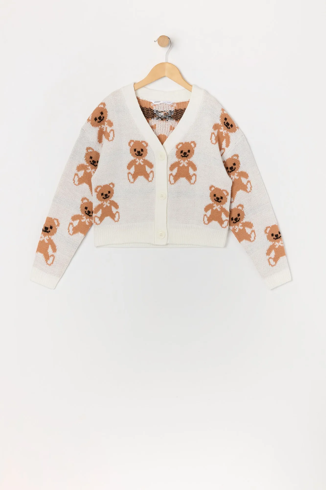 Chandail boutonné en tricot avec motif d'oursons pour fille sold by Urban Planet