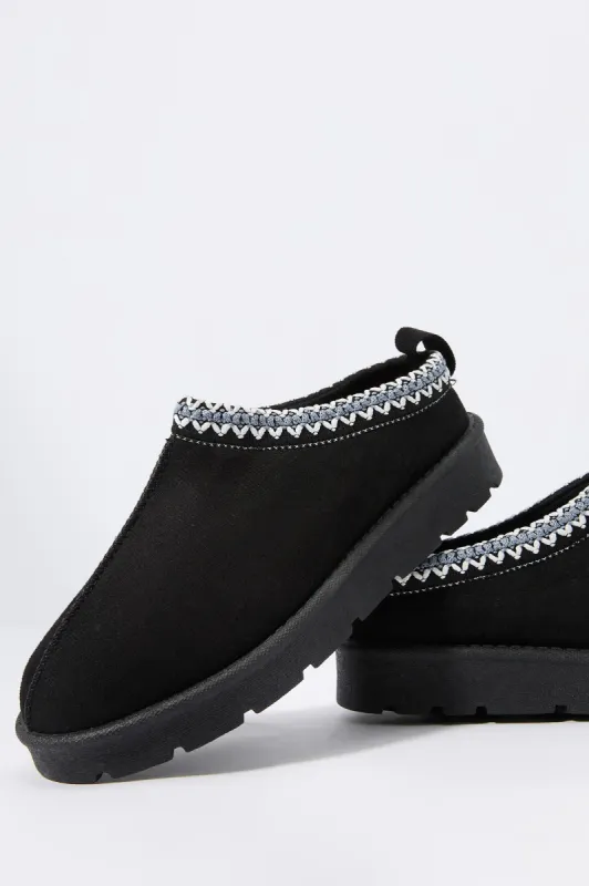 Faux Suede Embroidered Slip On Boot sold by Urban Planet