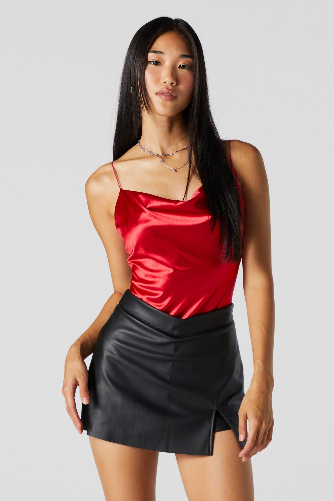 Maillot en satin avec col châle sold by Urban Planet product image thumbnail 2